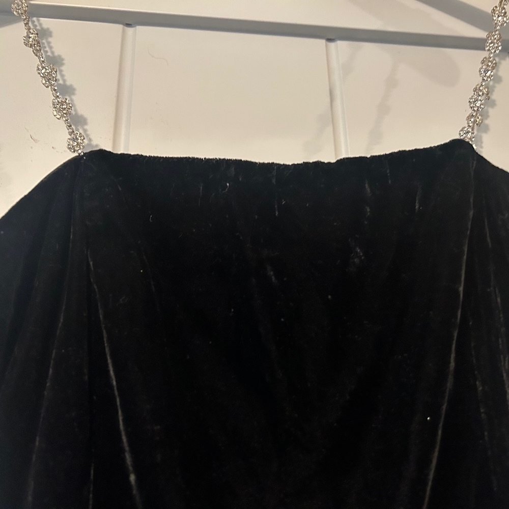 Black velvet dress